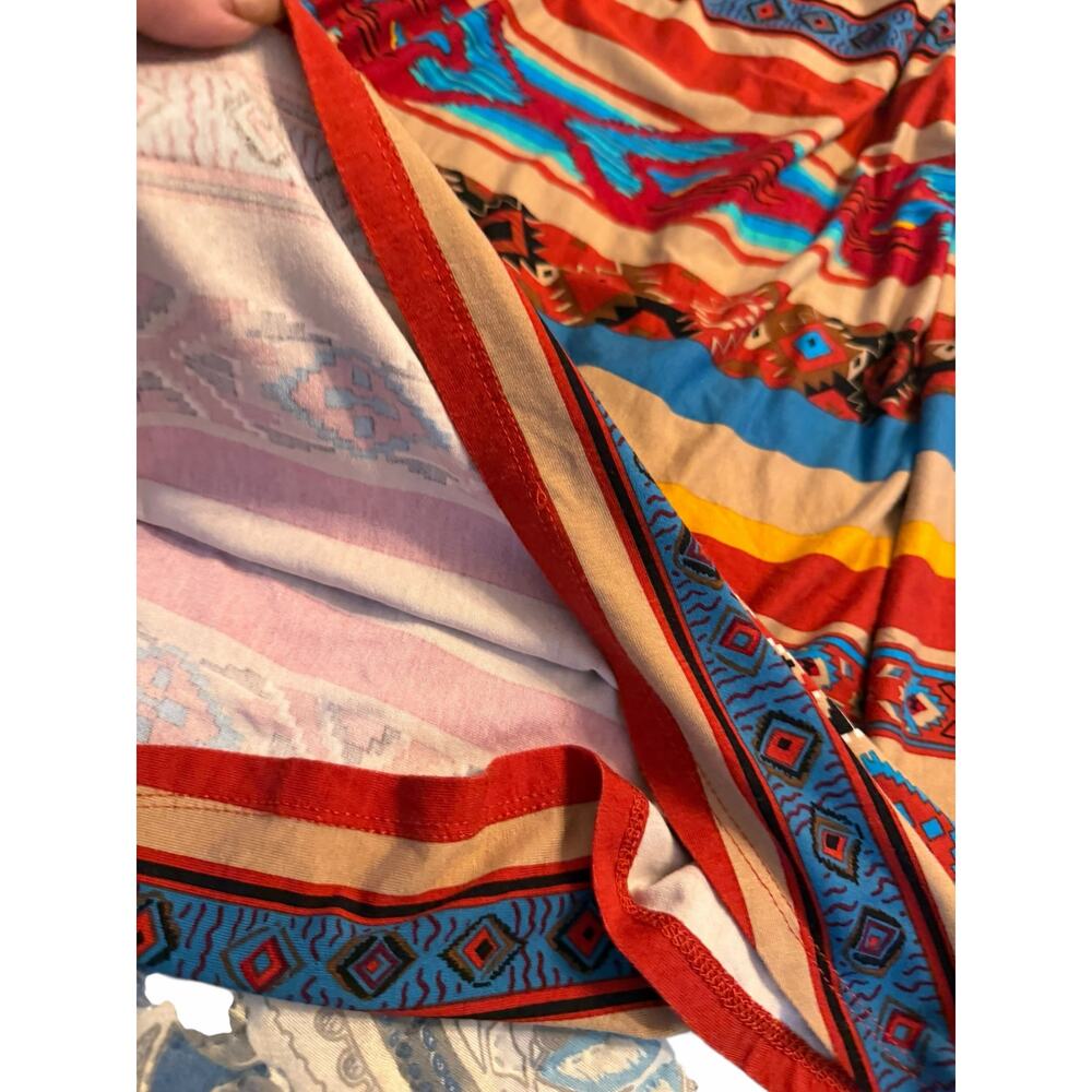 SCULLY Serape Red Aztec Peasant Dress - Size M - Picture 5 of 8
